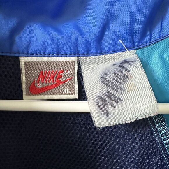 Nike Windbreaker Adult Men’s XL Navy Royal Blue Vented Pullover 1/2 Zip Vintage - Picture 8 of 8